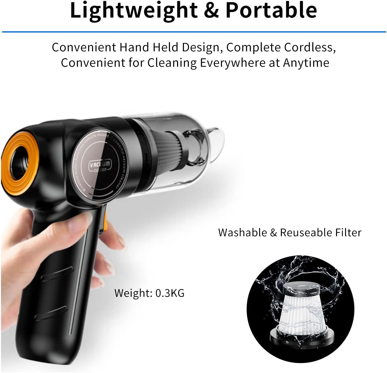2-in-1 Handheld Vacuum Cleaner