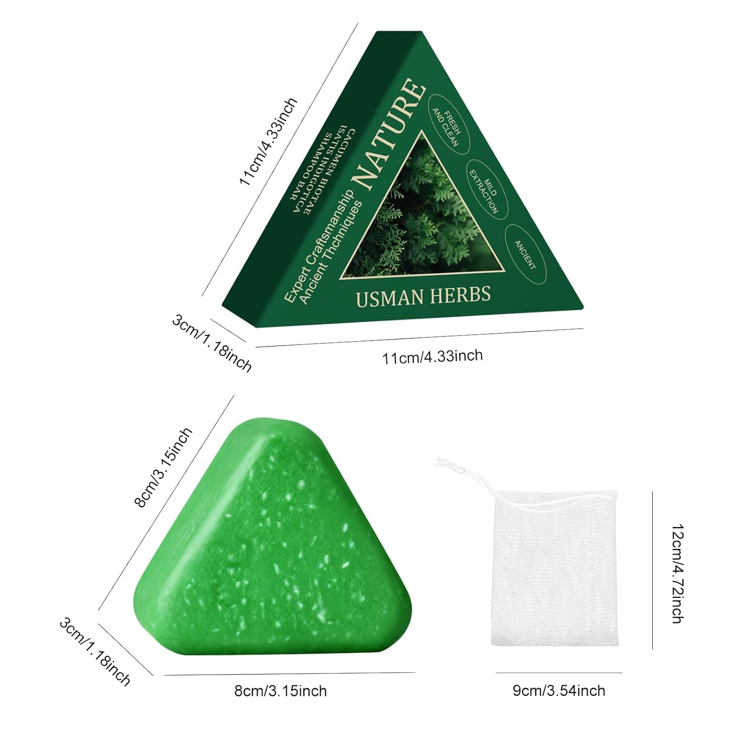 Nature Triangle Shampoo Bar