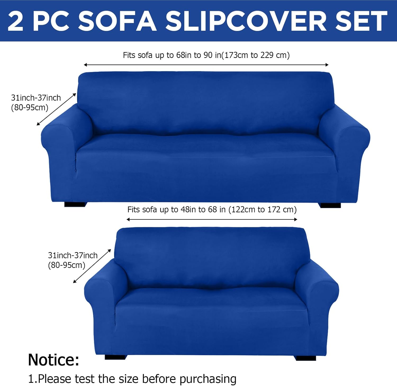 Spandex Cushions Sofa Cover Set