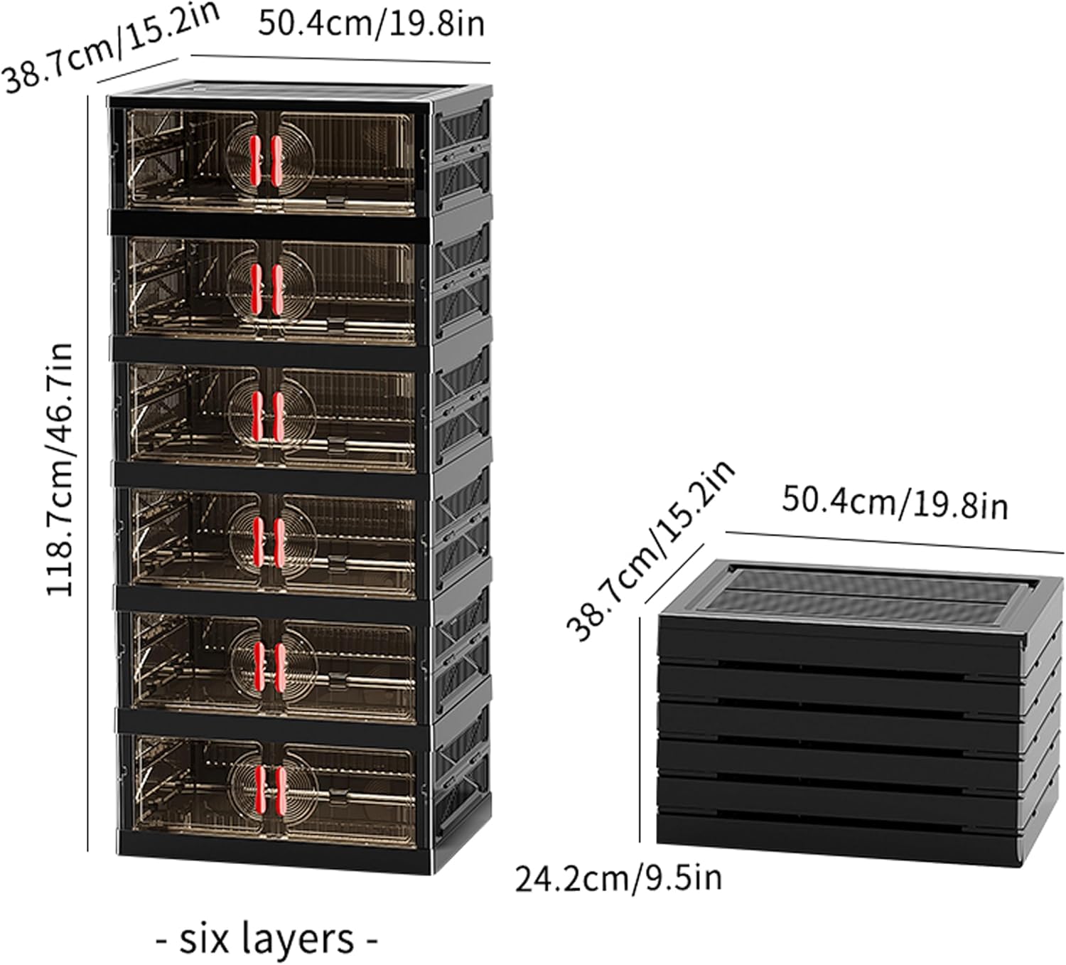 6 Tiers Foldable Shoe Rack