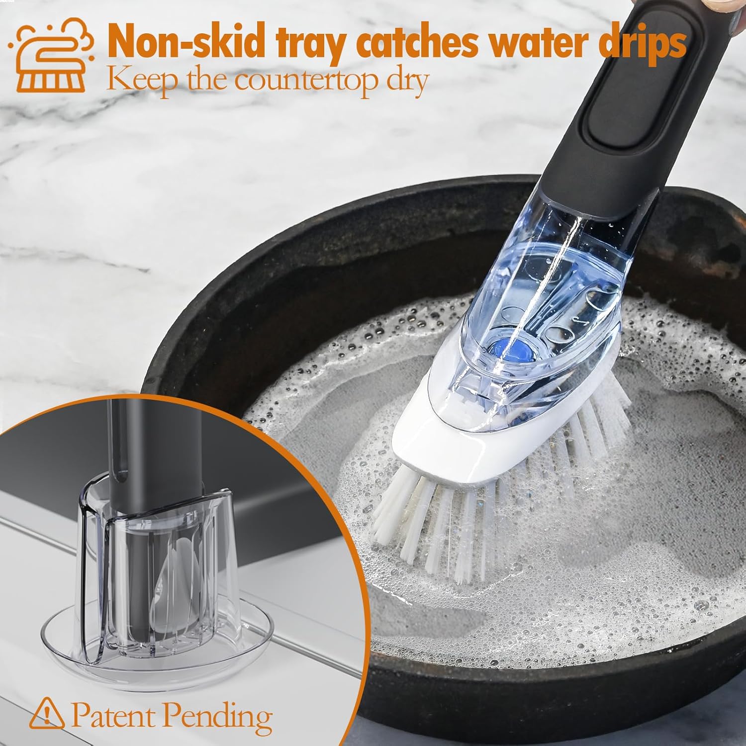 Dishwashing Brush with Soap Dispenser