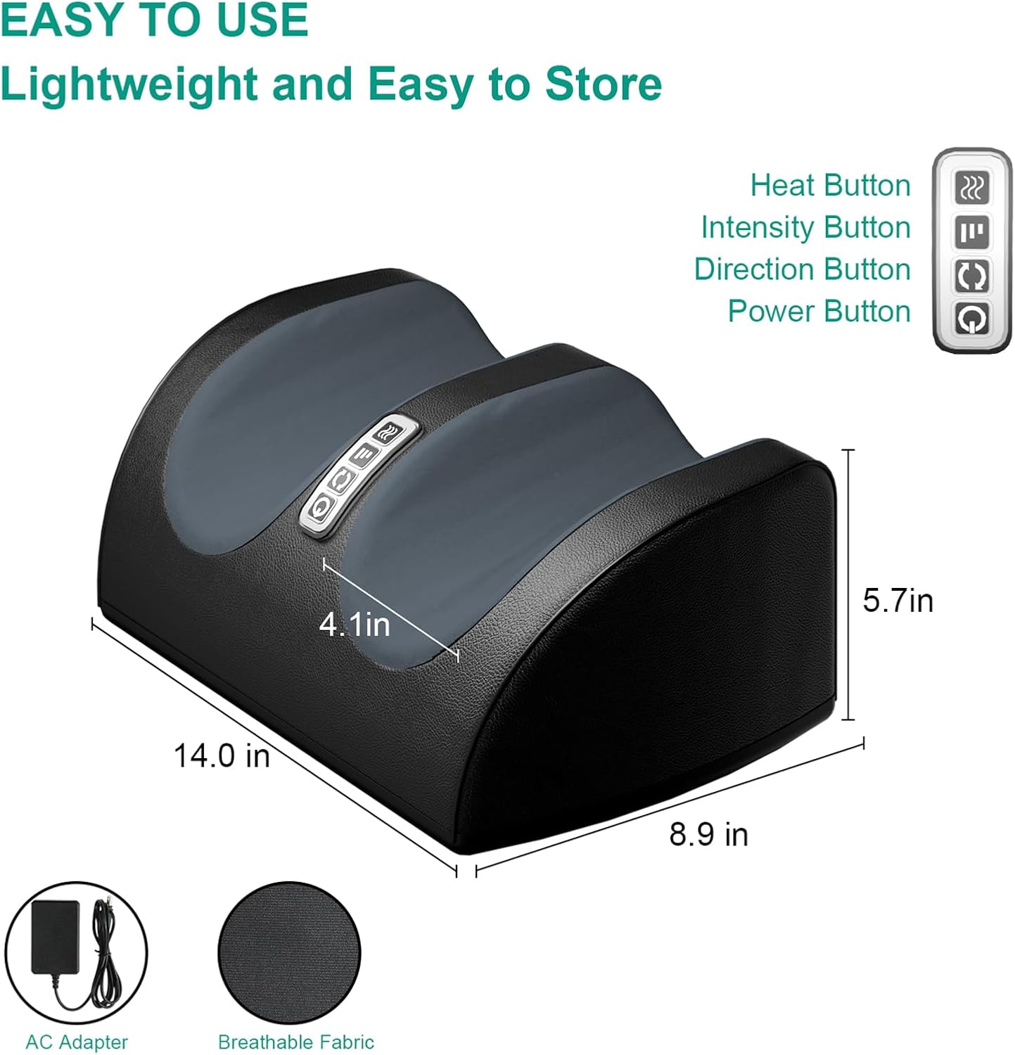 Electric Foot Massager for Pain Relief & Relaxation – Deep Kneading & Heat Therapy