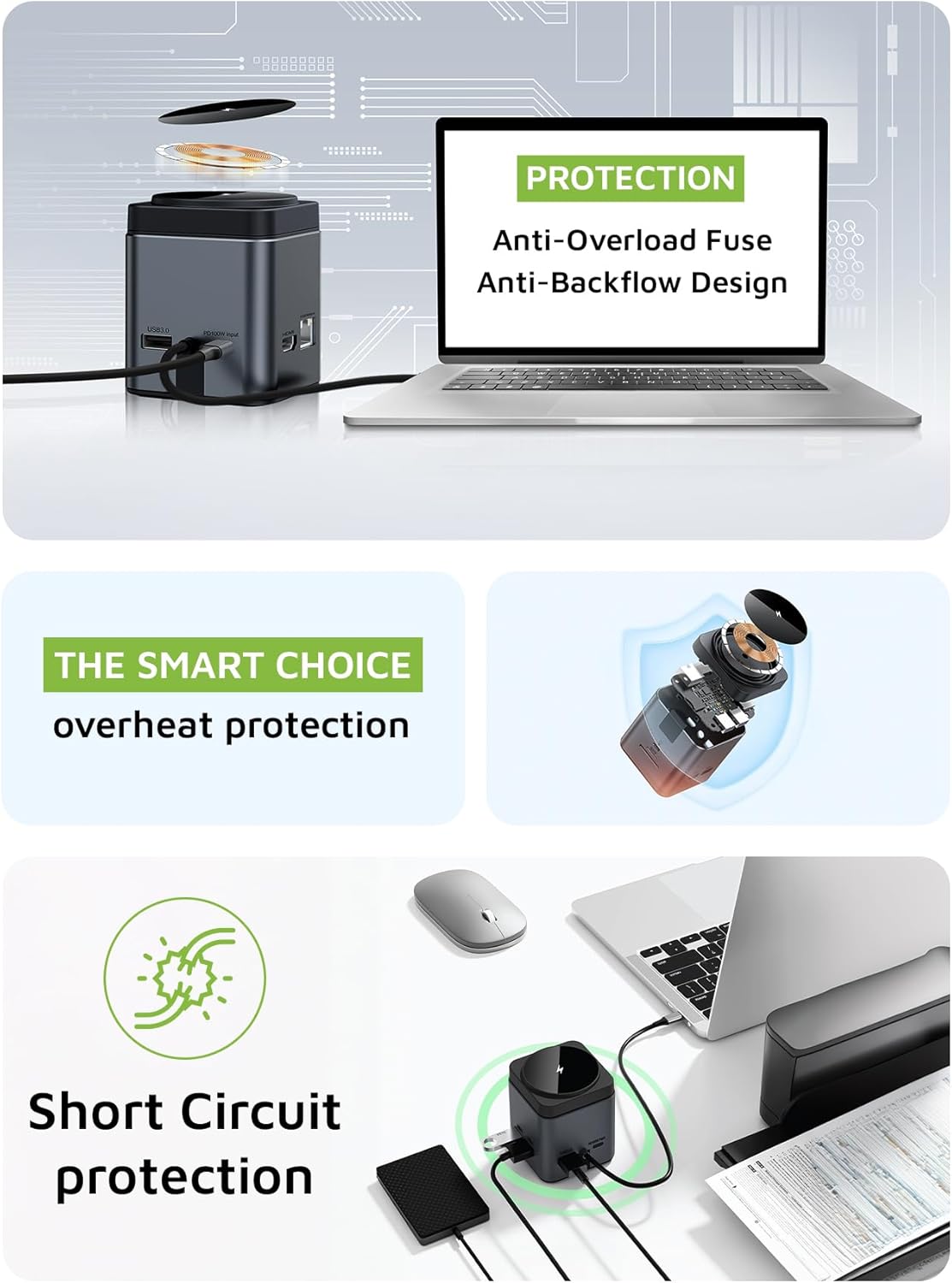 Green Lion 9 In 1 Compatible with MagSafe Type-C Docking Station