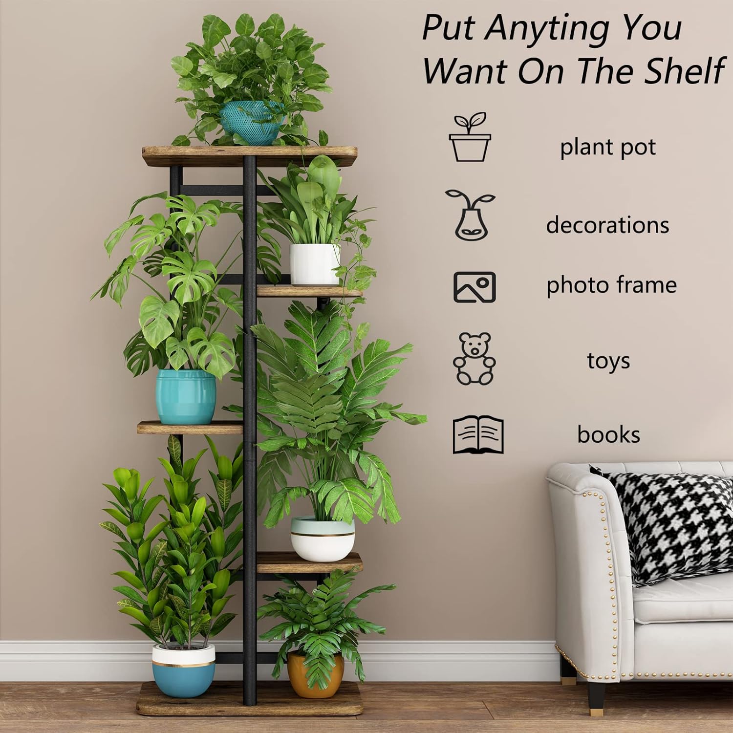 Multi-layer Iron Flower Stand 5 Layers