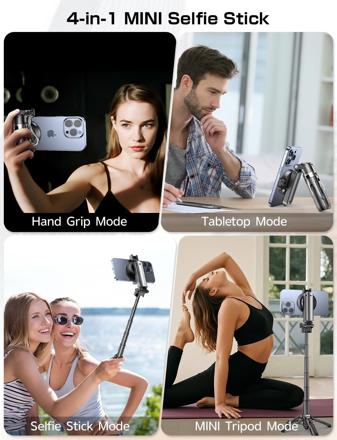 Portable 4-in-1 Phone Tripod