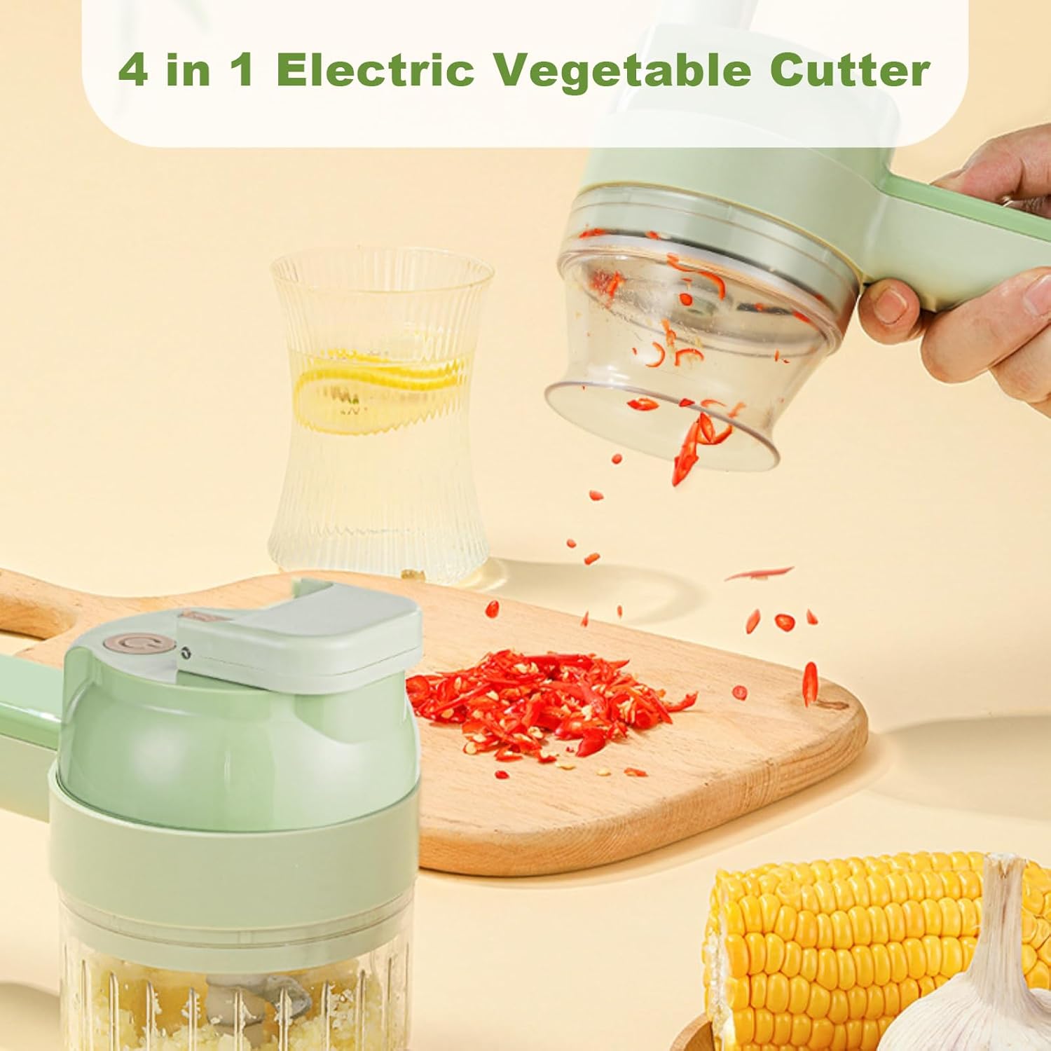4 In 1 Handheld Electric Vegetable Cutter