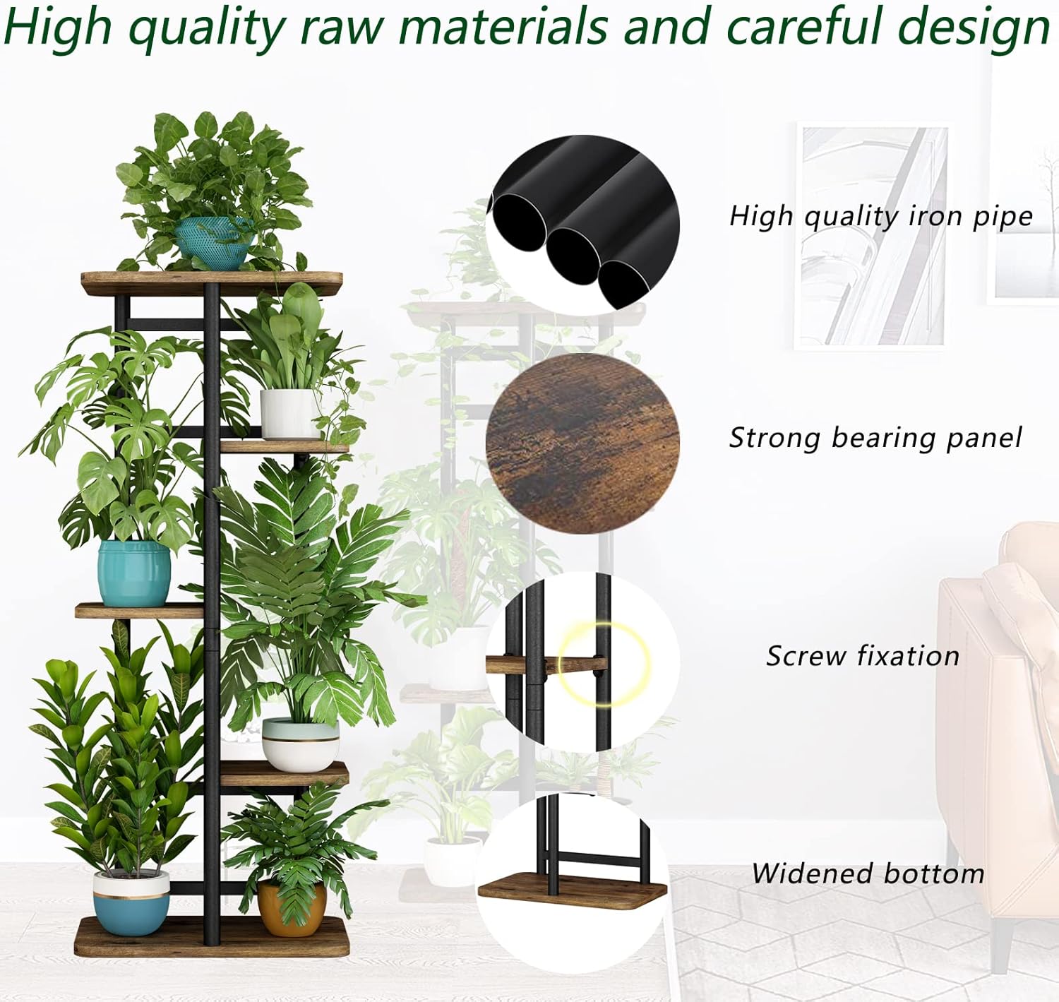 Multi-layer Iron Flower Stand 5 Layers