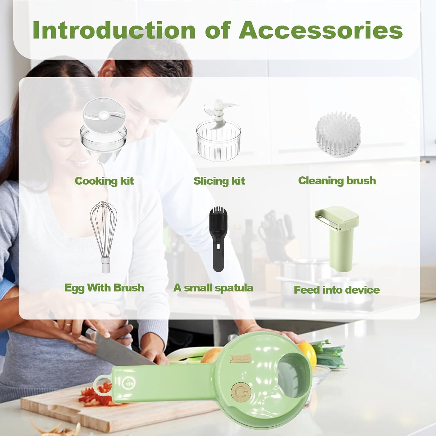 4 In 1 Handheld Electric Vegetable Cutter