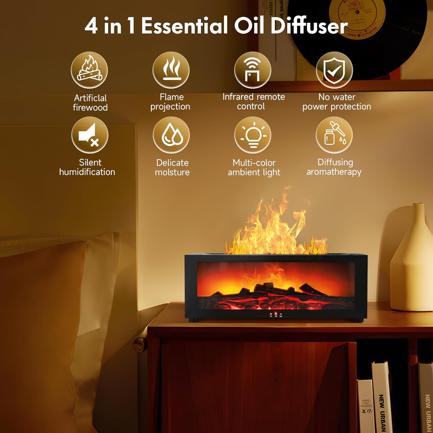 3D Flame Essential Oil Diffuser