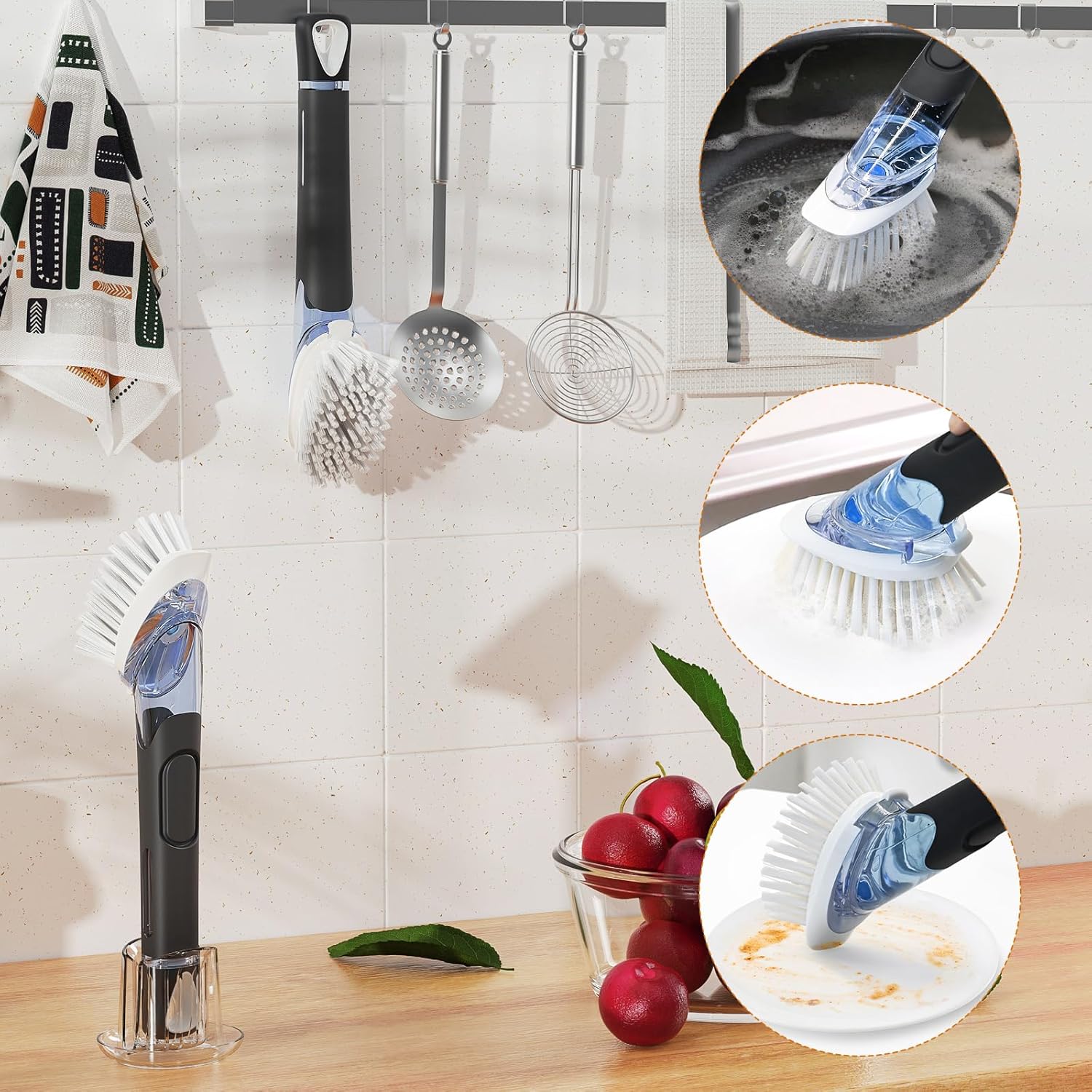 Dishwashing Brush with Soap Dispenser