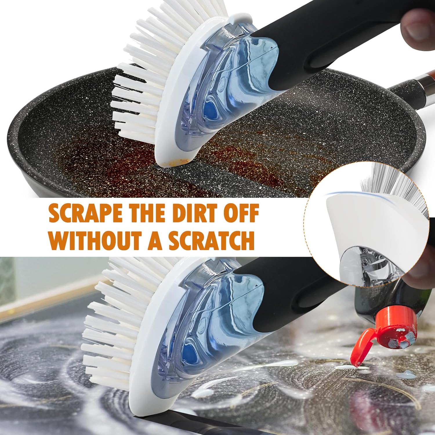 Dishwashing Brush with Soap Dispenser