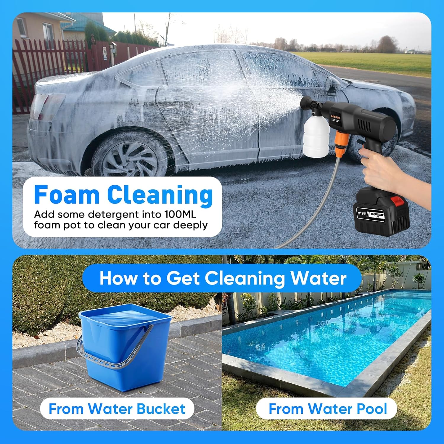 Portable Cordless Pressure Washer