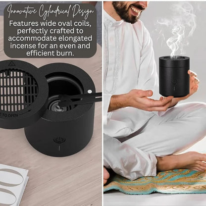 مبخرة بخور كهربائية محمولة مع فحم