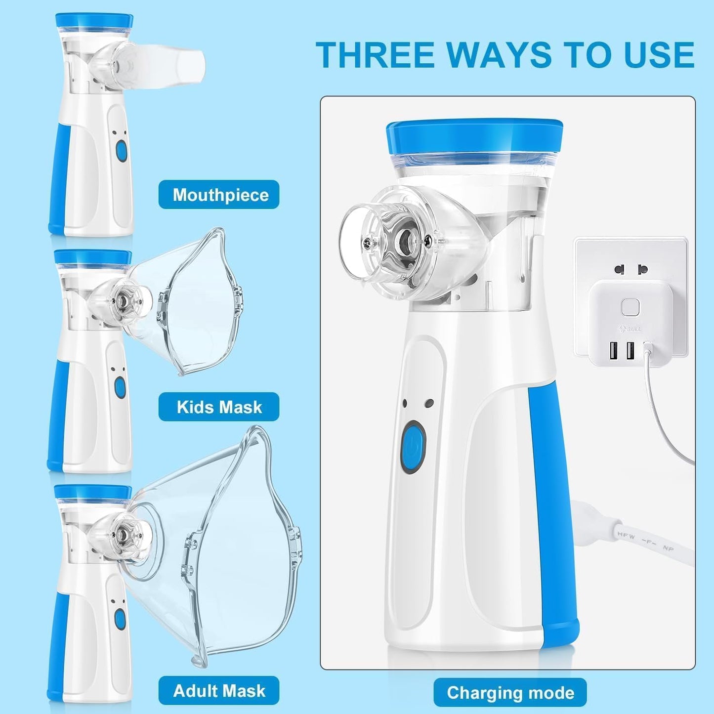 Portable Mesh Nebulizer – Handheld Ultrasonic Inhaler for Adults & Kids