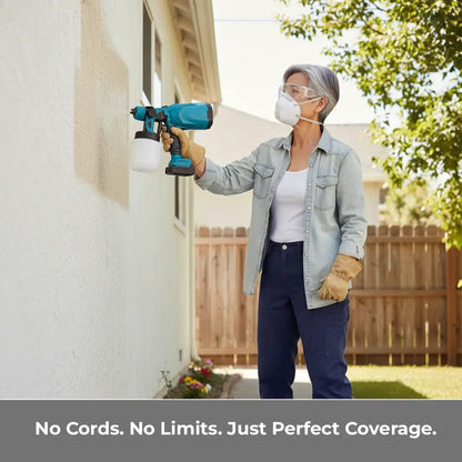 Cordless HVLP Paint Spray Gun 48V – 2 Rechargeable Batteries