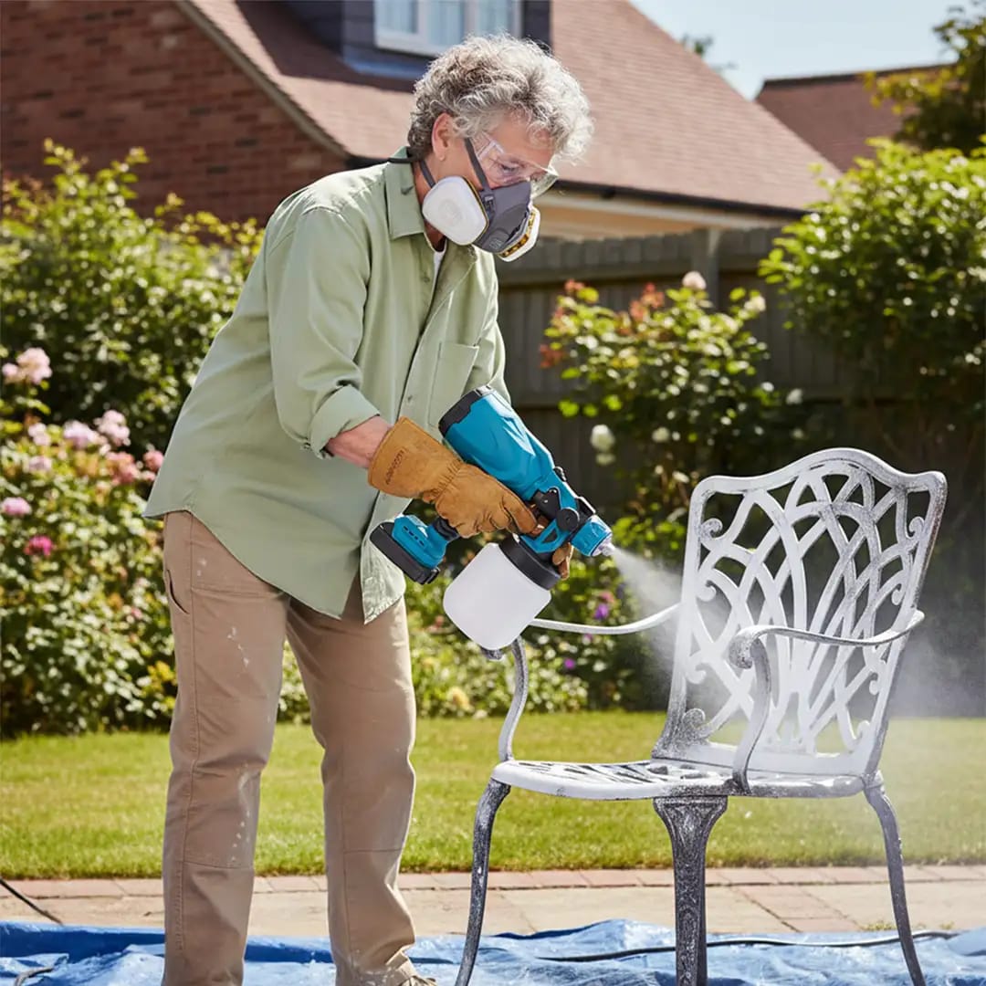 Cordless HVLP Paint Spray Gun 48V – 2 Rechargeable Batteries