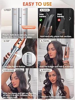 SHEGLAM HAIR It-Curl One-Touch Instant Curler – Effortless Automatic Curls in Seconds