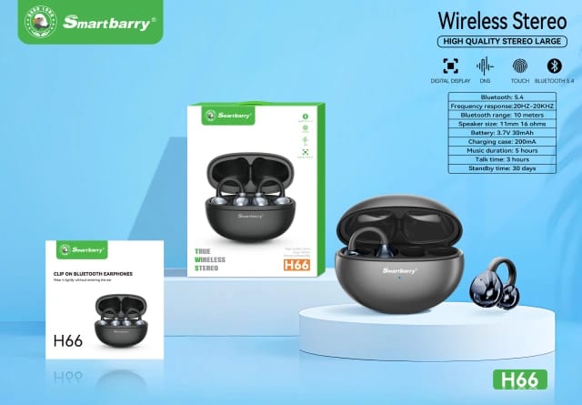 H66 True Wireless Stereo Earbuds with Bluetooth 5.4 & HD Sound