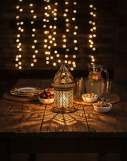 Luxury Golden Hanging Candle Lantern